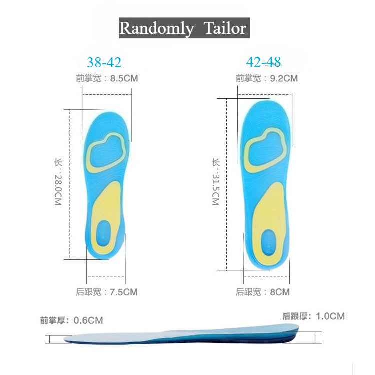Silicone Non-Slip Gel Soft Sport Shoe Insoles