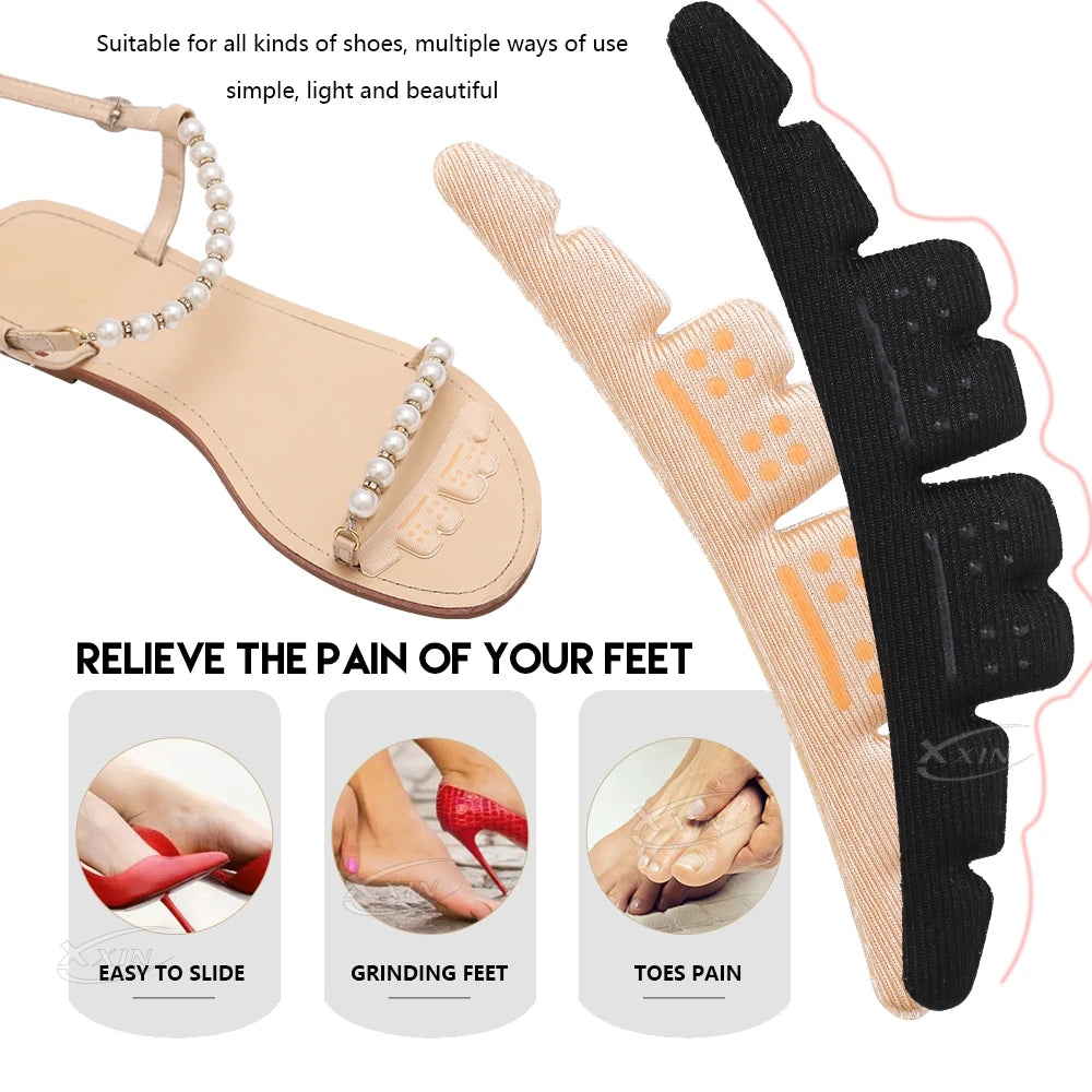 1/2/3Pairs Silicone Gel Point Front Non-slip Foot Toe Pad Ladies