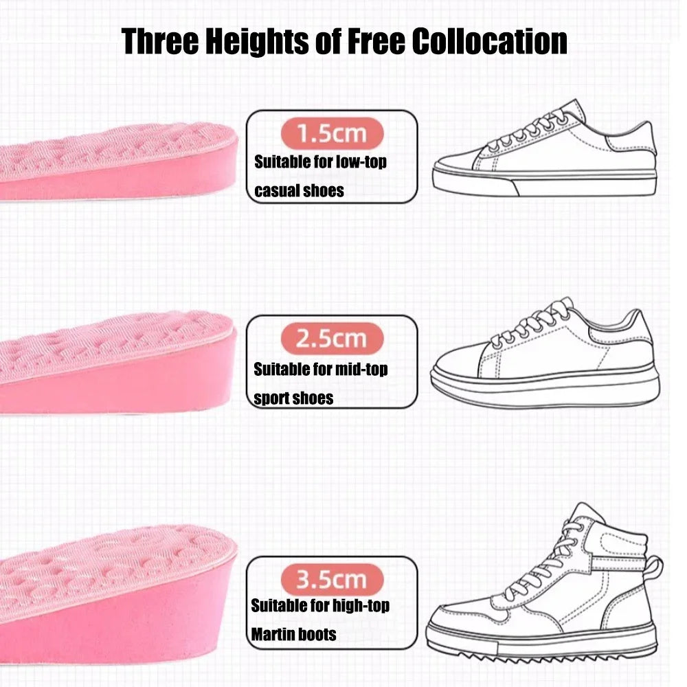 1Pair Height Increased Insoles for Women