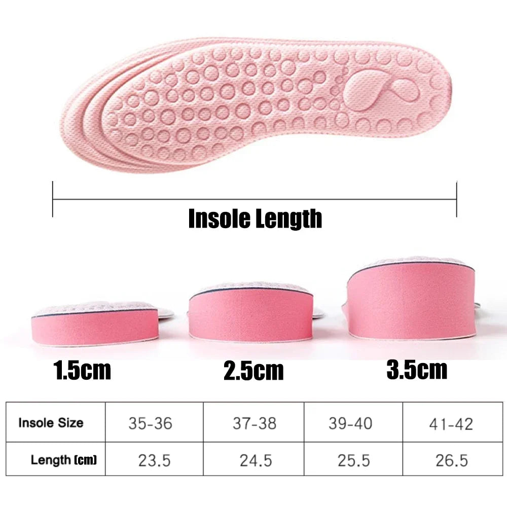 1Pair Height Increased Insoles for Women