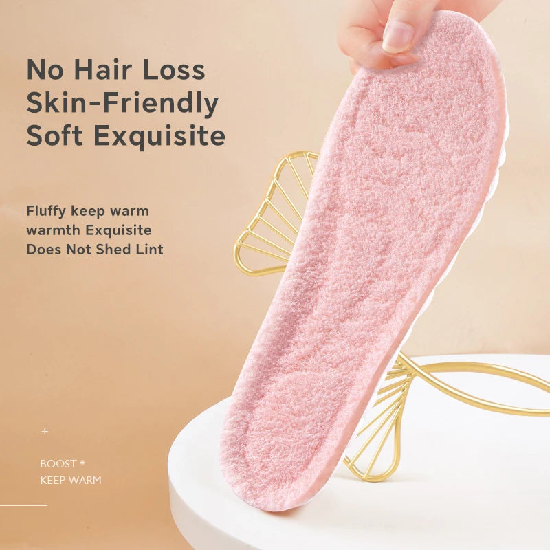 Winter Wool Insoles for Women Men Soft Warm