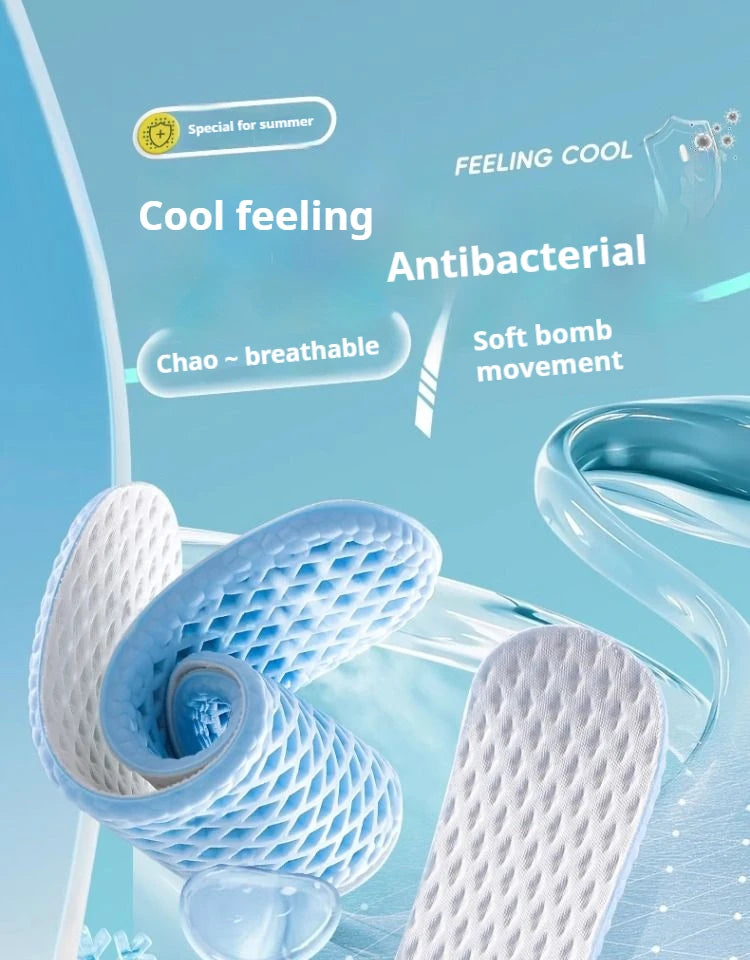 Mesh Breathable Insoles for Shoes Men Summer Cool Insole