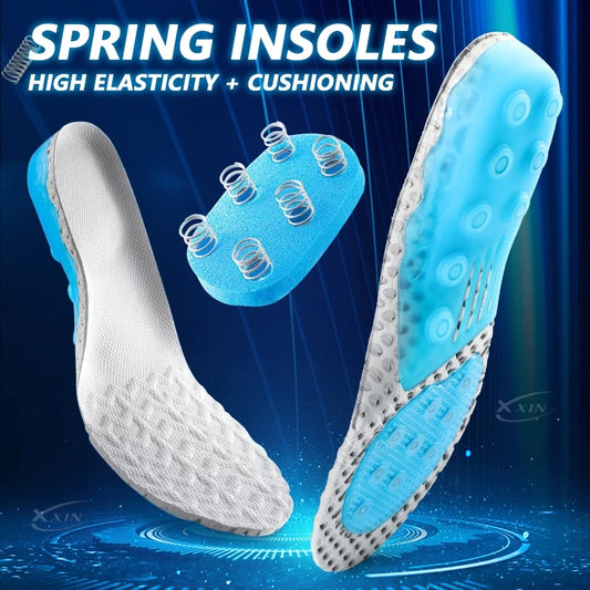 Silicone Sports Insoles Multiple Springs Cushioning Shock Absorption Men Women