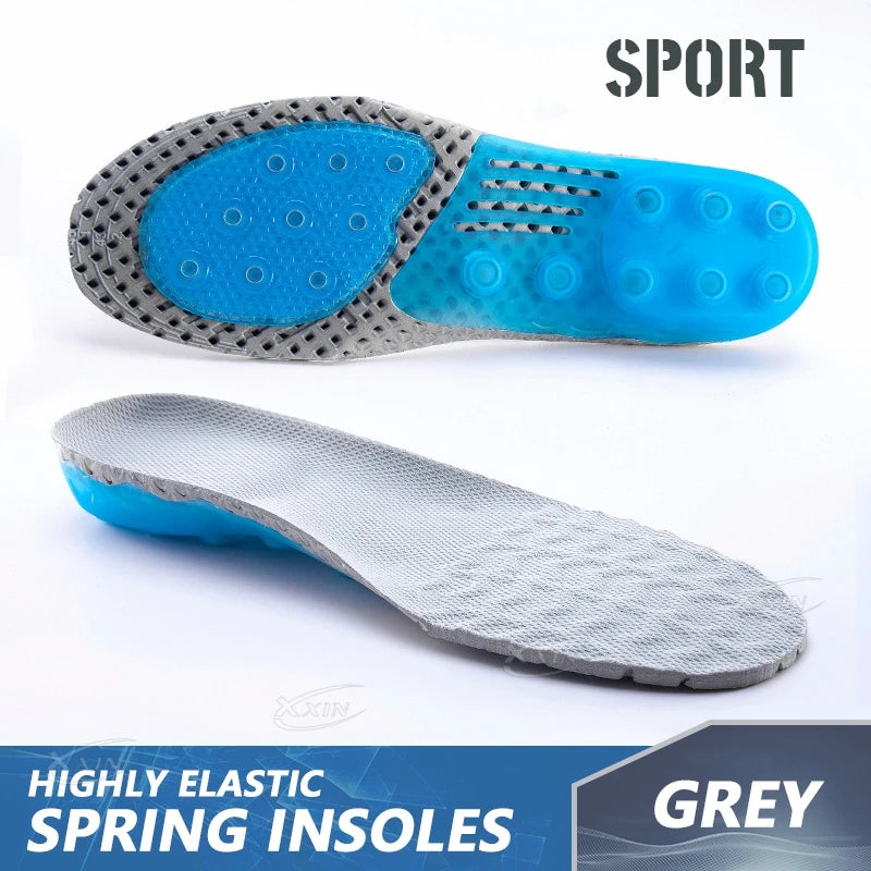 Silicone Sports Insoles Multiple Springs Cushioning Shock Absorption Men Women