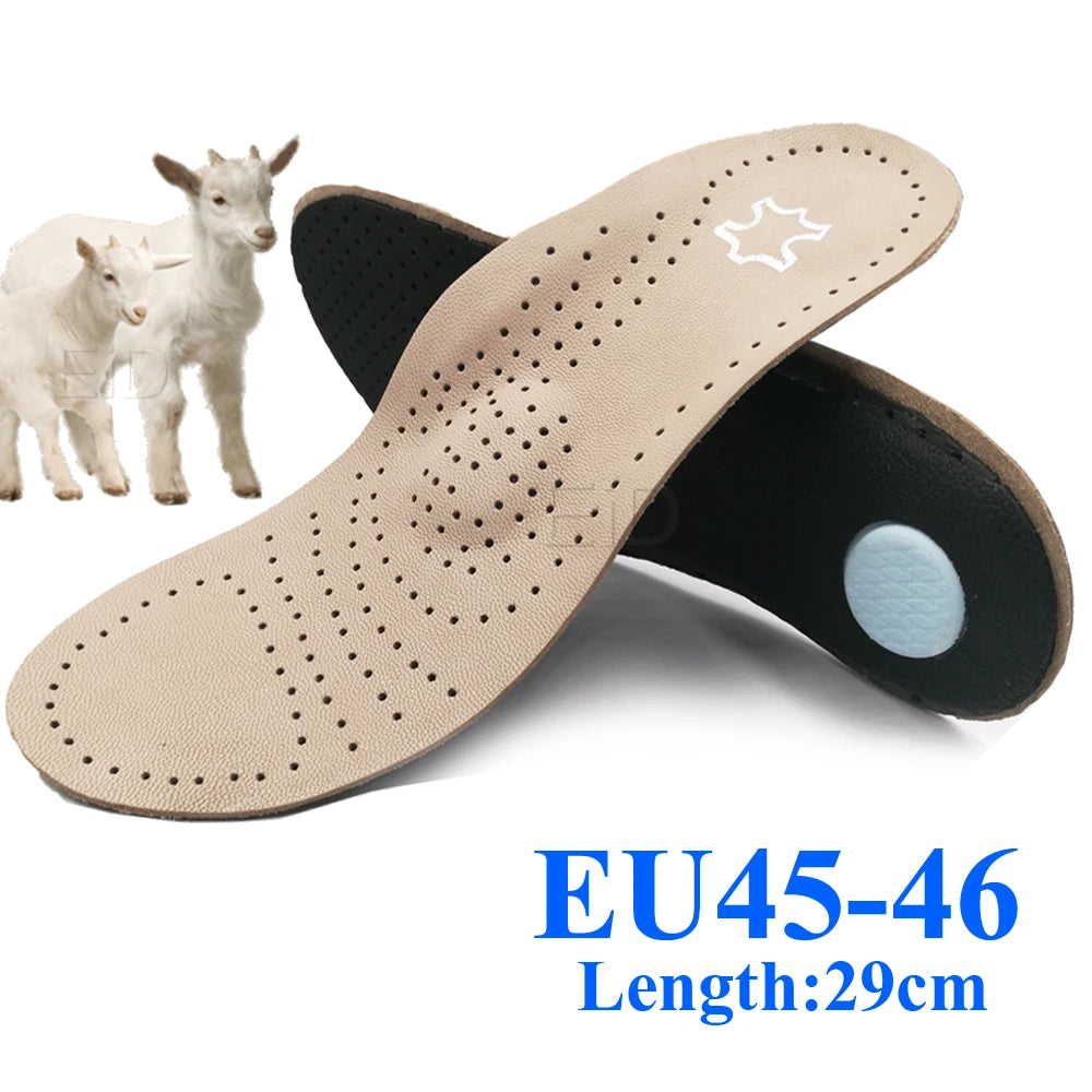 Genuine Leather Orthopedic Insoles for Arch Support