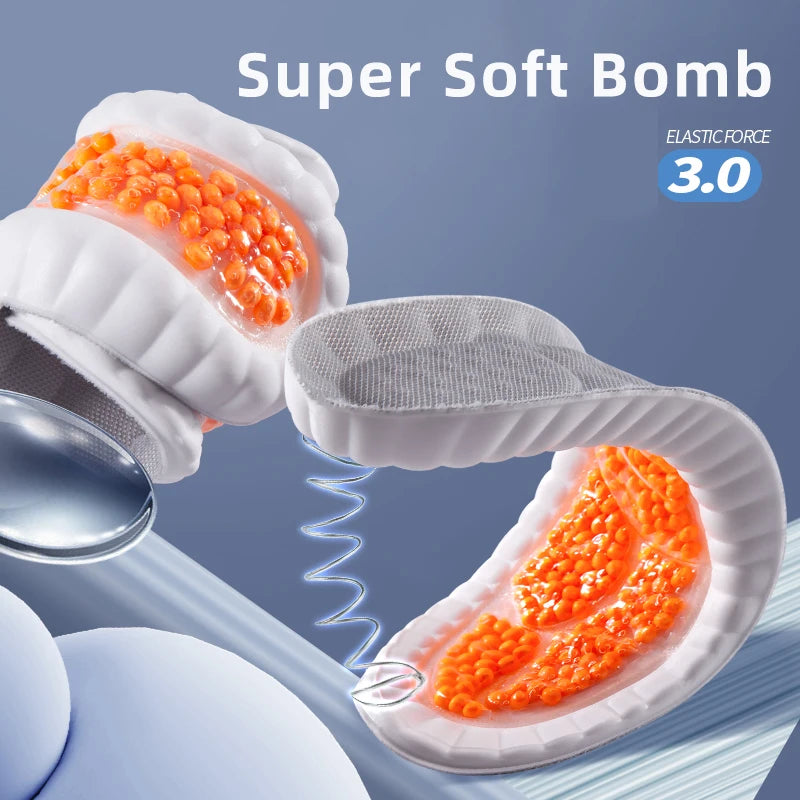 High Elasticity Triple Shock Absorbing Sole Pad PU Memory Foam