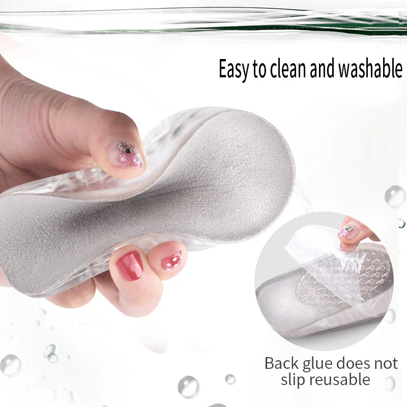 Silicone Gel Invisible Height Increase Insole Heel for Men Women