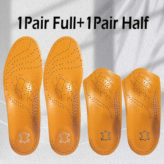 Leather Arc Support Orthopedic Insole 4pcs