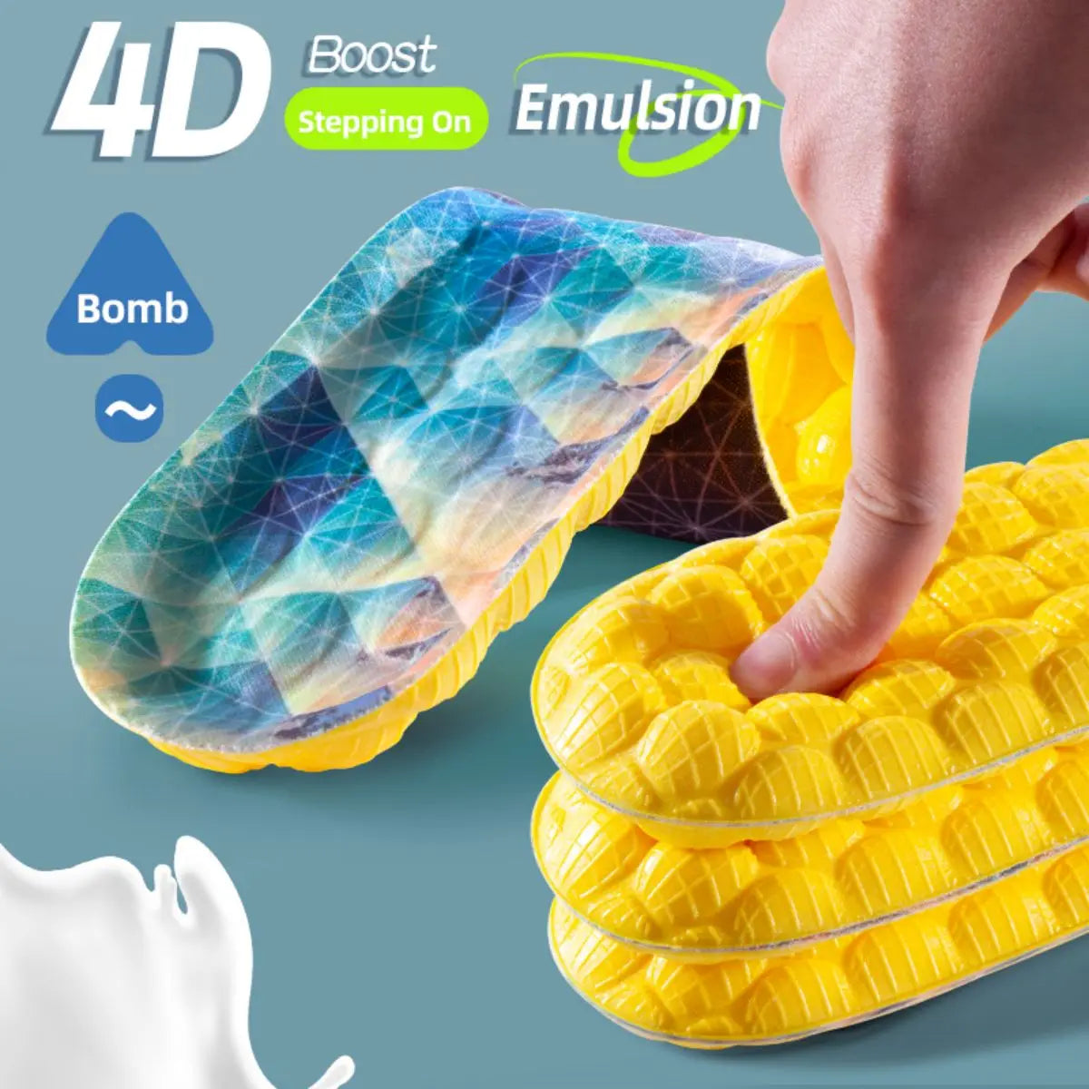 4D Cloud Technology High Elasticity Sports Insoles