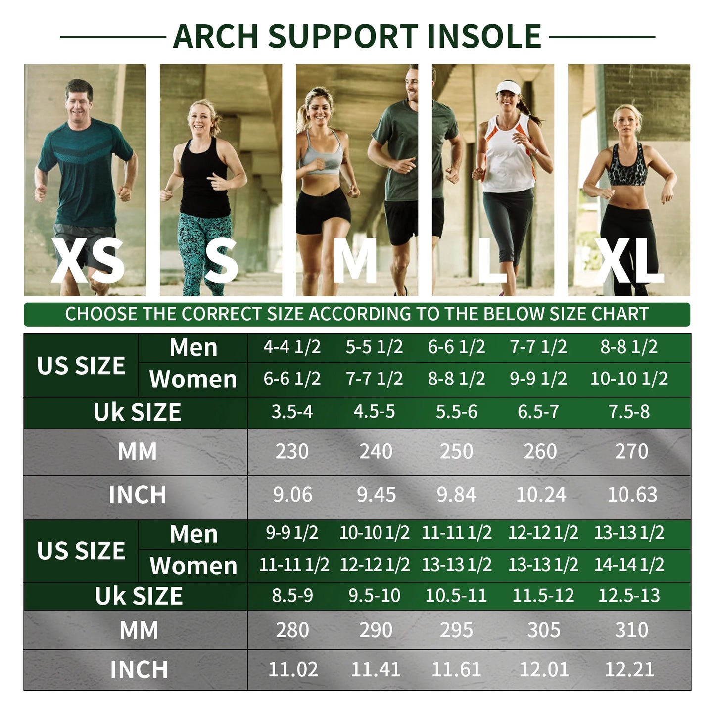 Flat Feet High Arch Support Orthotic Insoles
