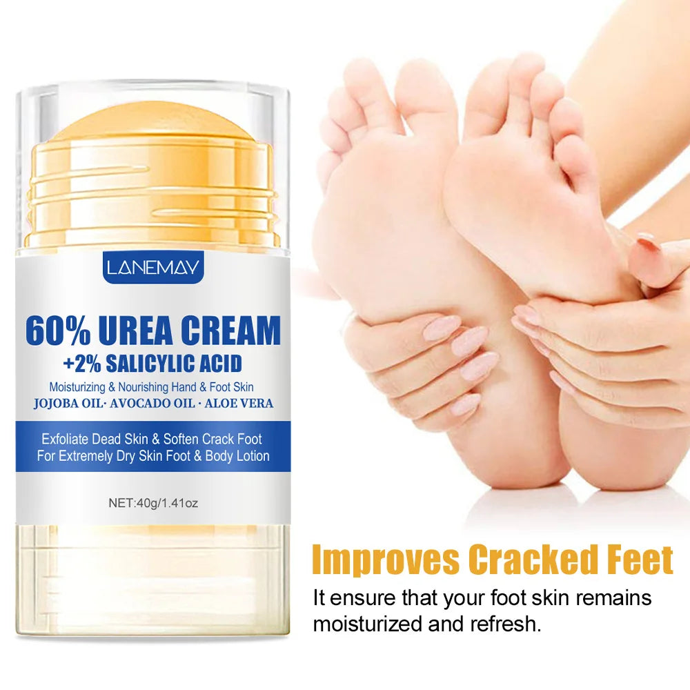 40g Ultra-Hydrating 60% Urea Foot Cream Aloe Vera for Softening Dry Cracked Feet