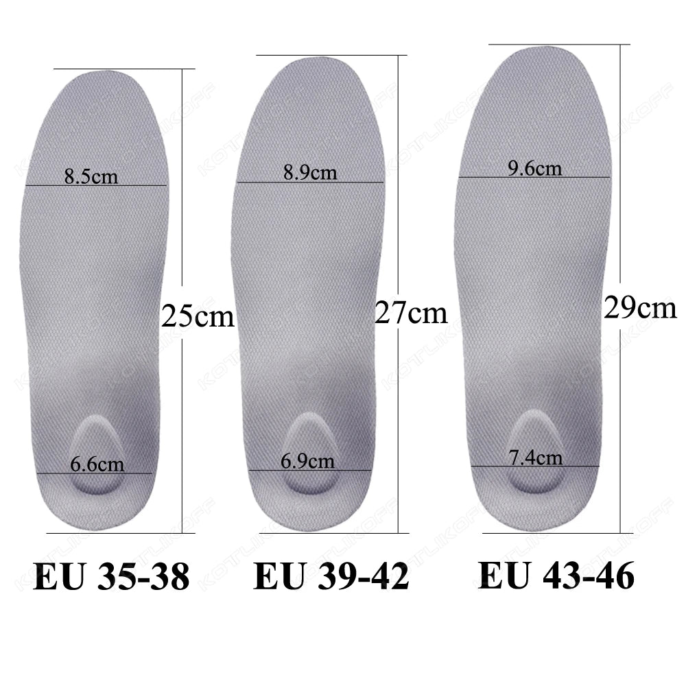 Sport High Elasticity Orthopedic Insoles for Arch Support Man Women