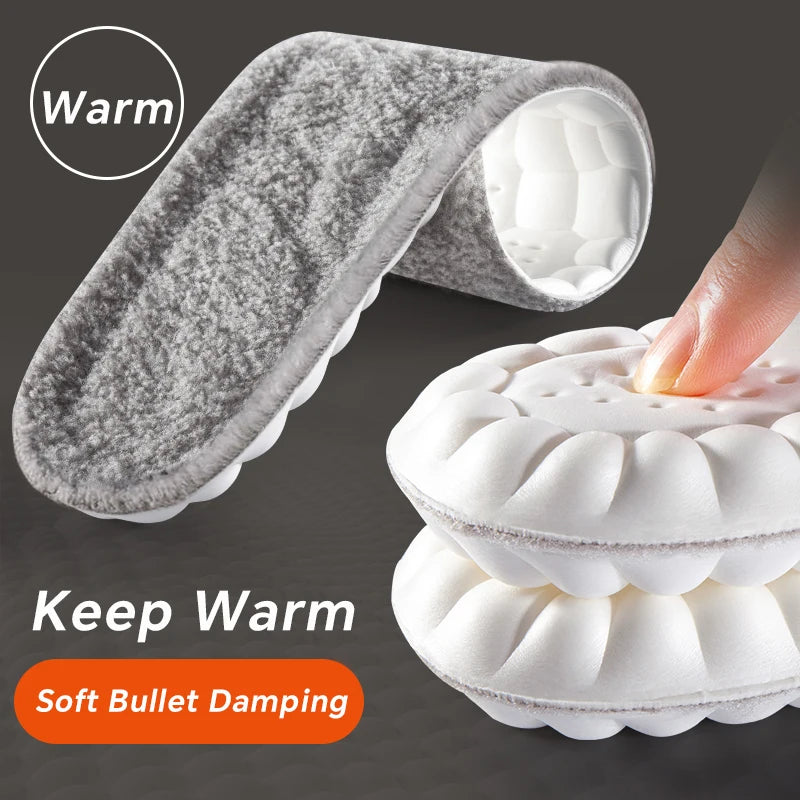 Winter Wool Insoles for Women Men Soft Warm
