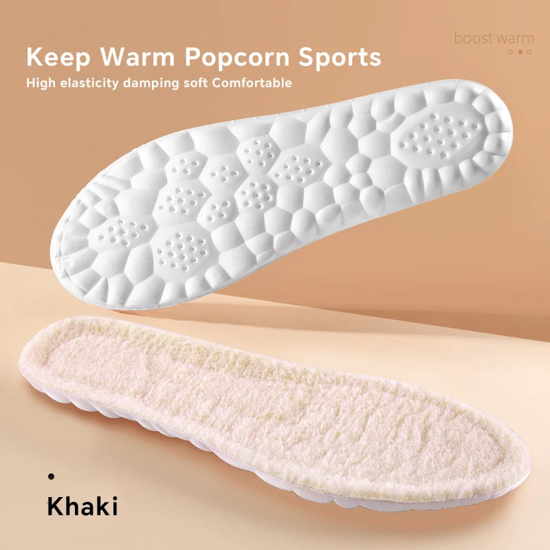 Winter Wool Insoles for Women Men Soft Warm