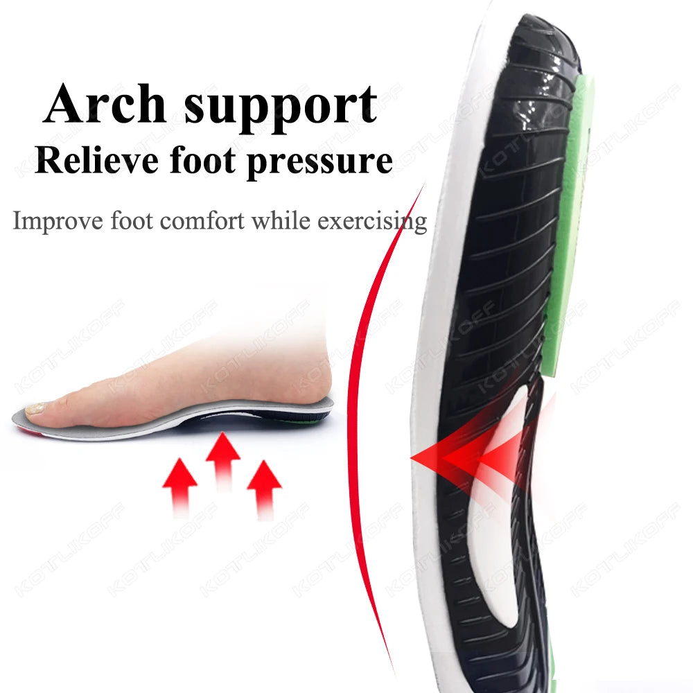 Sport High Elasticity Orthopedic Insoles for Arch Support Man Women