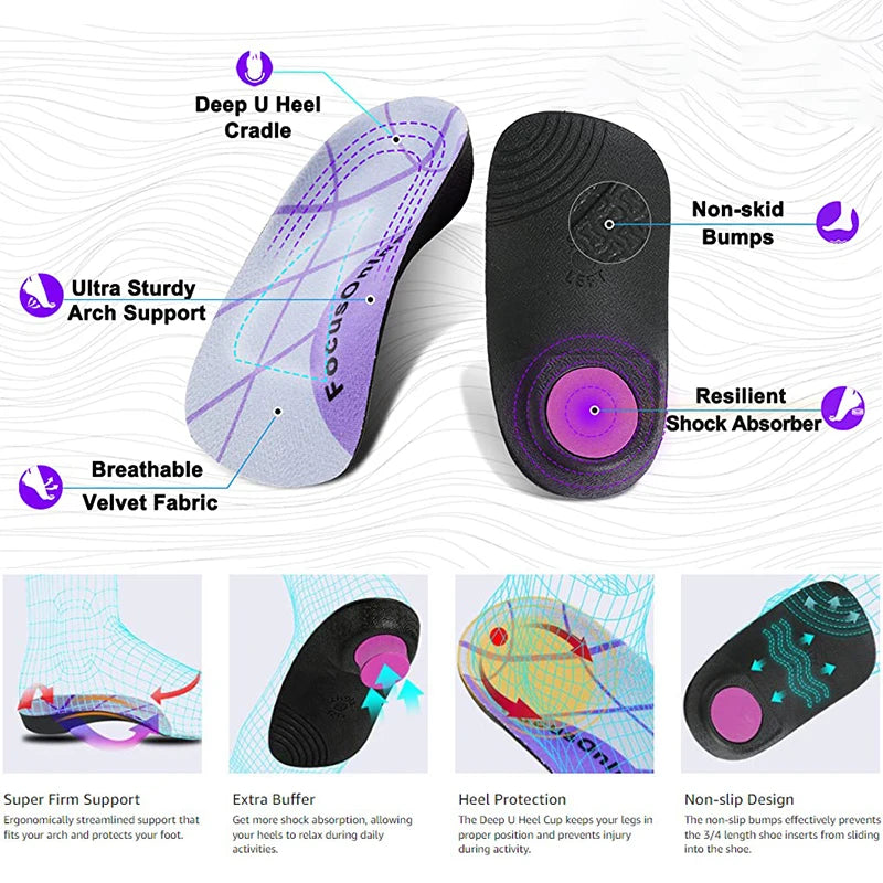 Orthopedic Insoles Arch Support for Walking Running Sports