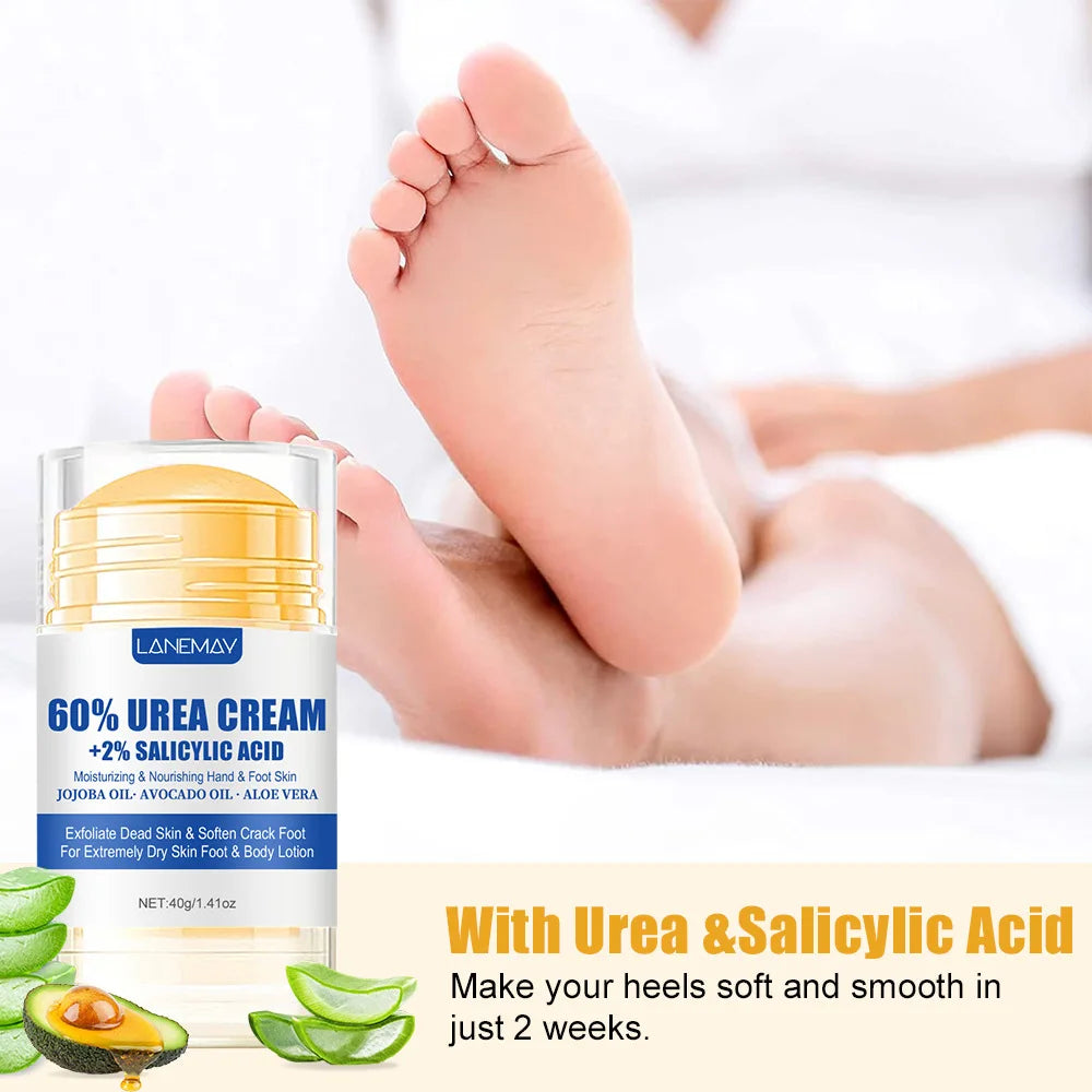 40g Ultra-Hydrating 60% Urea Foot Cream Aloe Vera for Softening Dry Cracked Feet