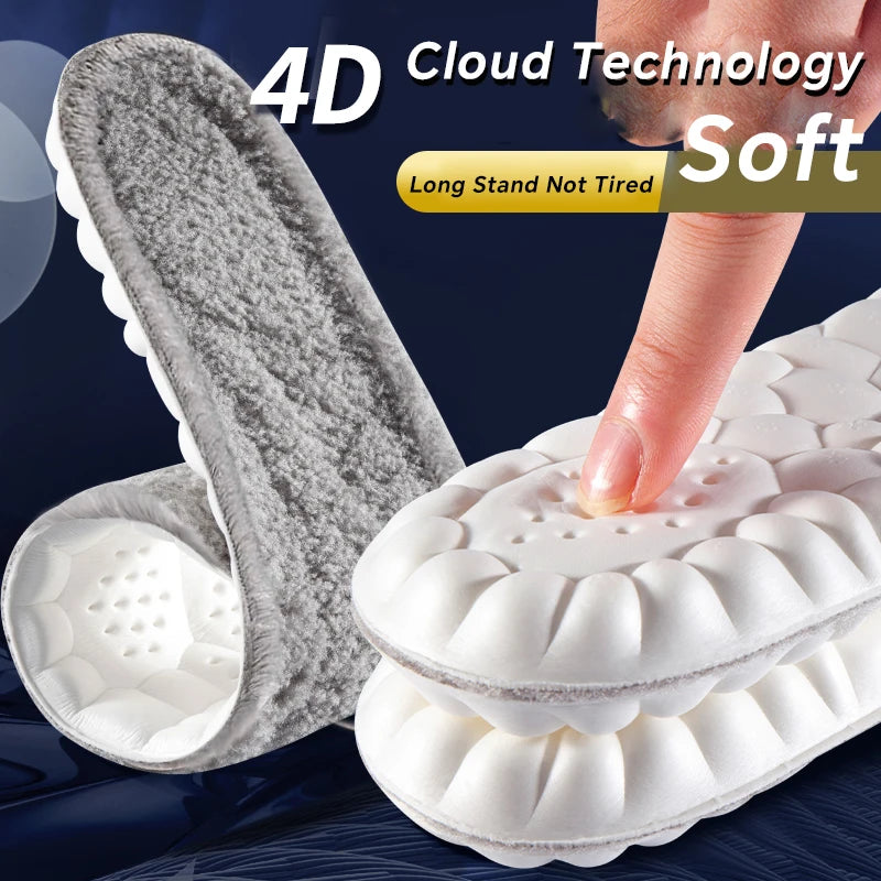 Winter Wool Insoles for Women Men Soft Warm