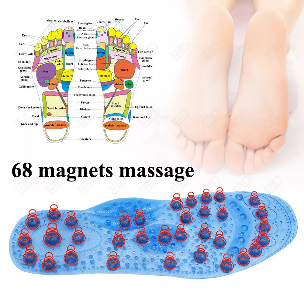 Premium 68 Magnetic Massage Insoles Foot Unisex