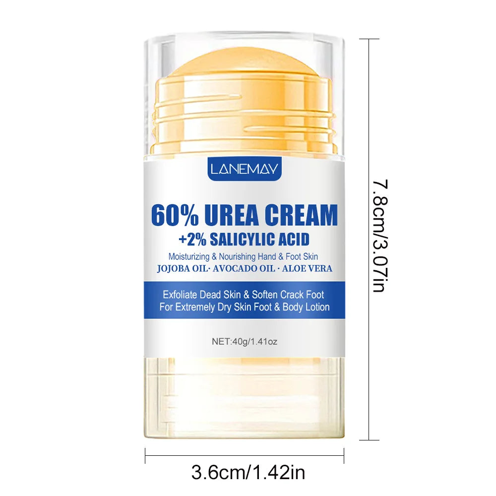 40g Ultra-Hydrating 60% Urea Foot Cream Aloe Vera for Softening Dry Cracked Feet