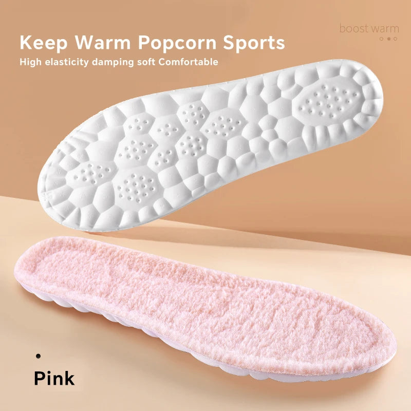 Winter Wool Insoles for Women Men Soft Warm
