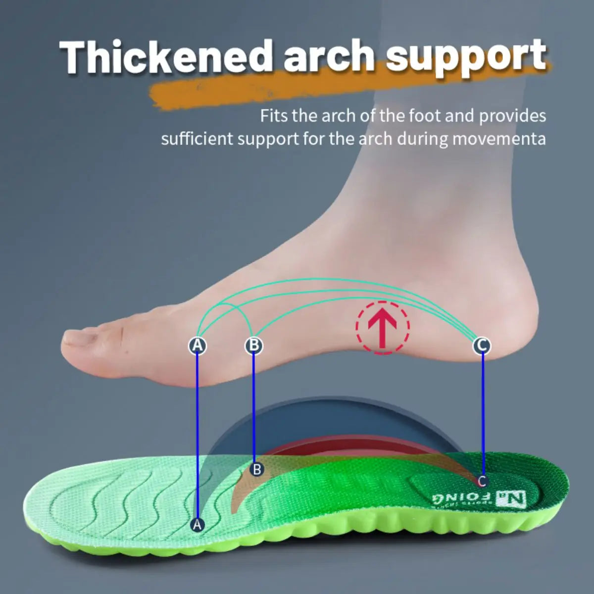 Sport  Antibacterial Anti-odorant Breathable Insoles