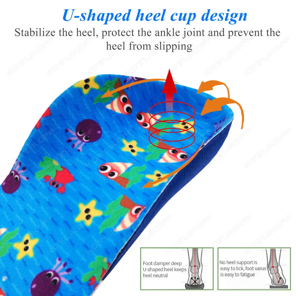 Kids Orthopedic Insoles For Flat Feet High Arch Support Correction OX-Legs