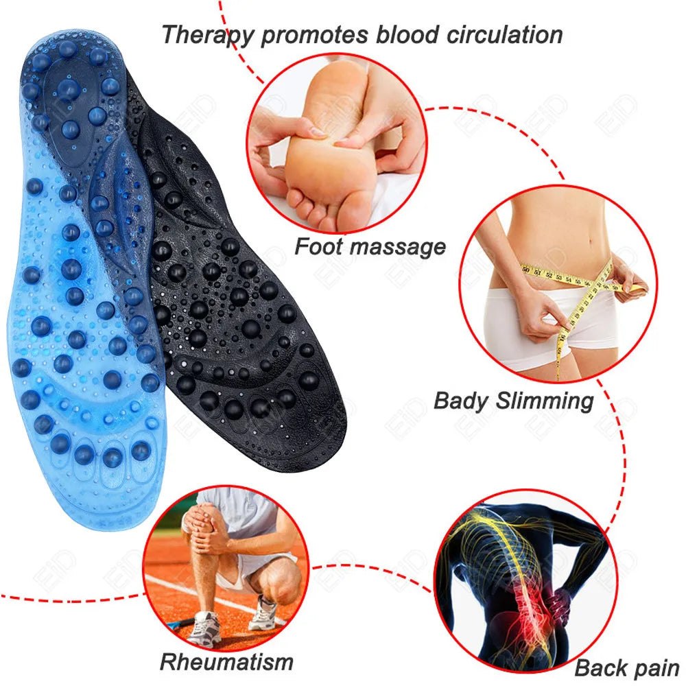 Premium 68 Magnetic Massage Insoles Foot Unisex