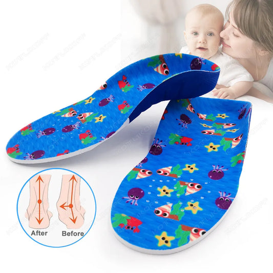 Kids Orthopedic Insoles For Flat Feet High Arch Support Correction OX-Legs